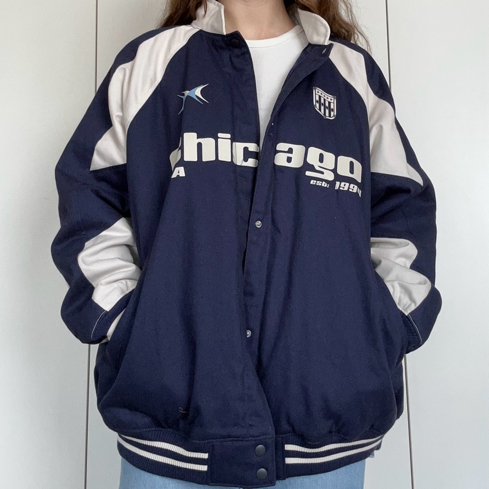 Chicago bomber windbreaker jacket